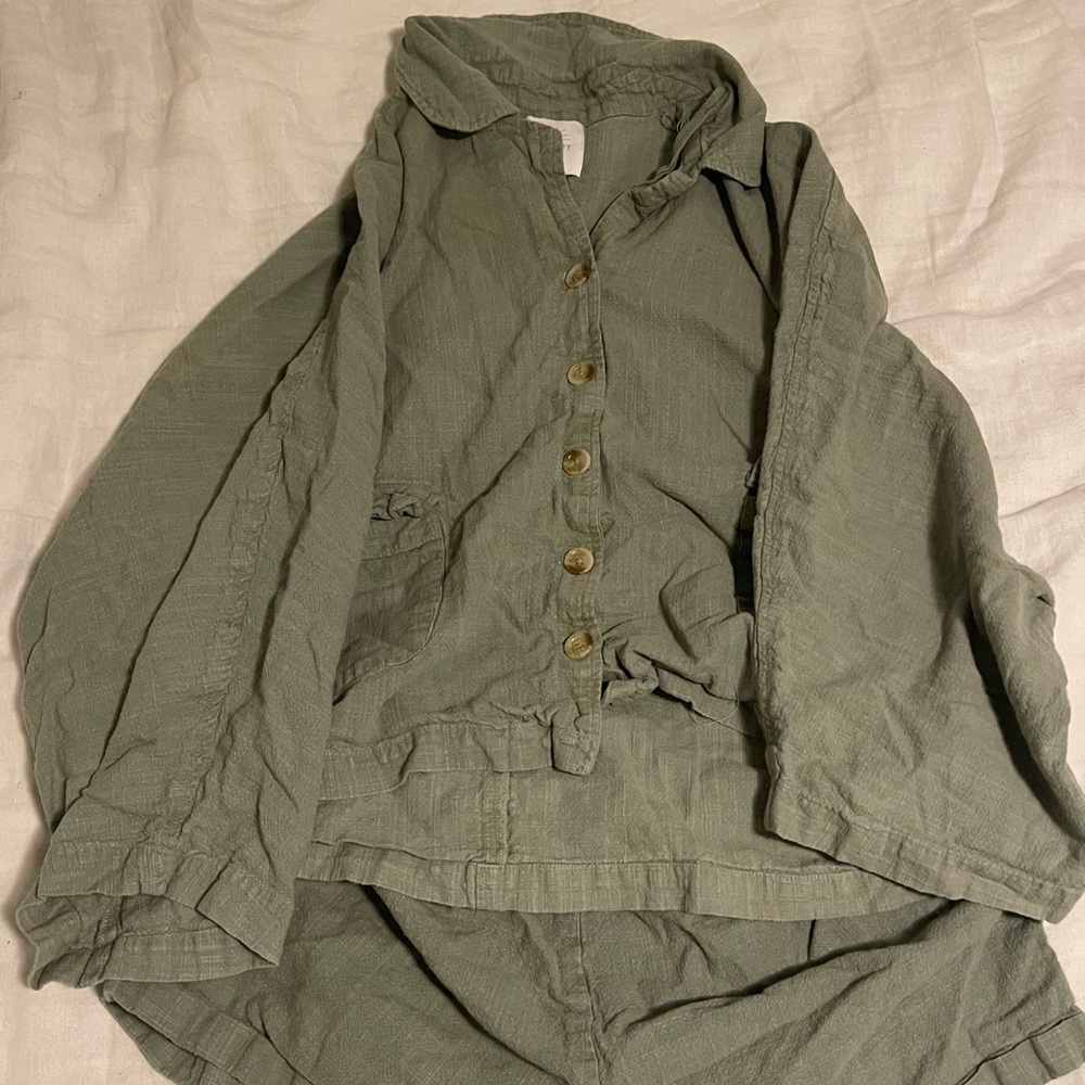 The Lullaby Club Lounge Shorts Set - Olive